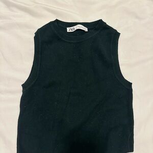 Zara Black Tank Top Minimalist Design